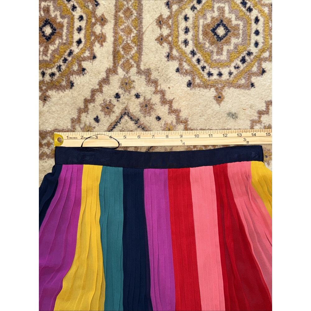 NWT J Crew Sunburst Pleated Rainbow Midi Skirt Bold Multicolor Colorblock [4] - Picture 13 of 13